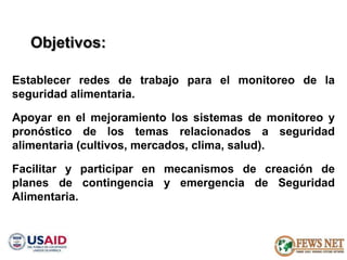 AGRO CLIMATOLOGÍA Y SISTEMAS DE ALERTA TEMPRANA FEWSNET 