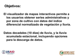 AGRO CLIMATOLOGÍA Y SISTEMAS DE ALERTA TEMPRANA FEWSNET 