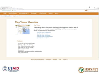 AGRO CLIMATOLOGÍA Y SISTEMAS DE ALERTA TEMPRANA FEWSNET 