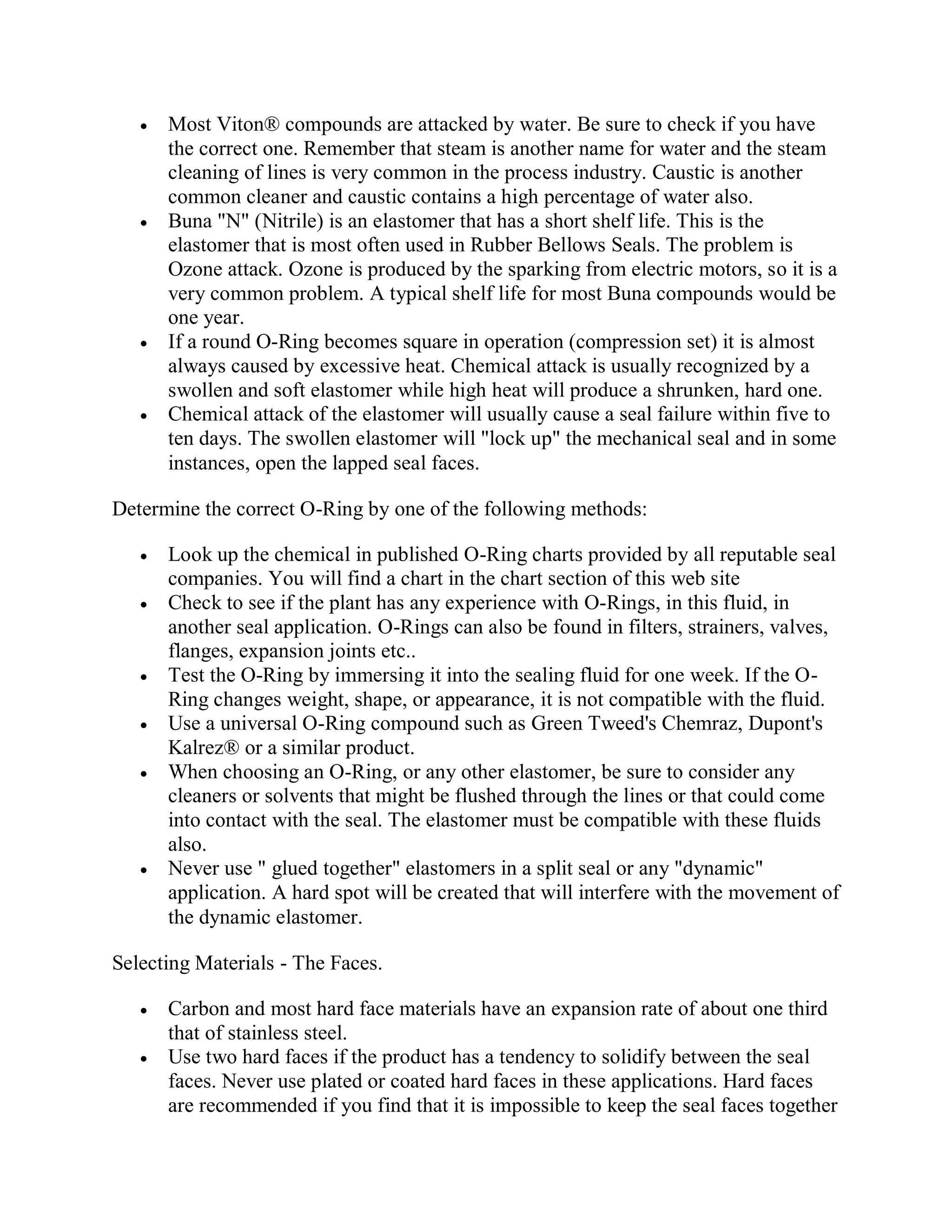 Few Thum Rule of MECHANICAL SEAL | PDF