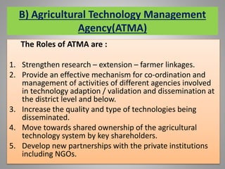Atma System Overview of fisheries research development and Extension Systems in ...