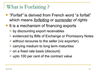 Factoring & Forfaiting | PPT
