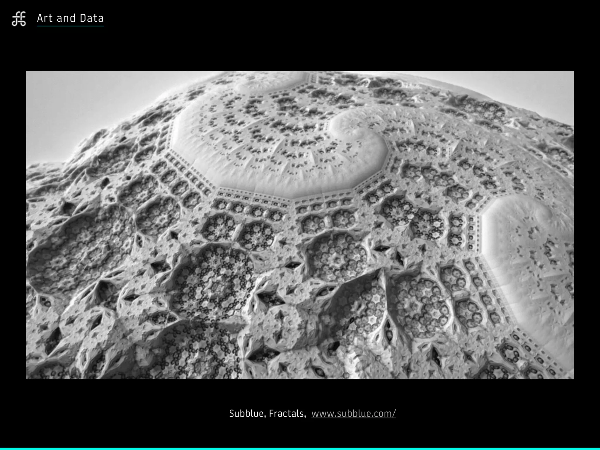 Subblue, Fractals, www.subblue.com/
Art and Data
 