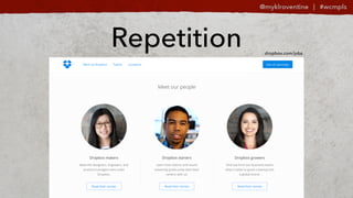 Repetition dropbox.com/jobs
 