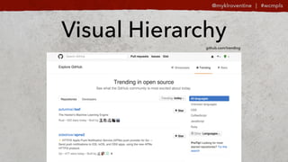 Visual Hierarchy
github.com/trending
 