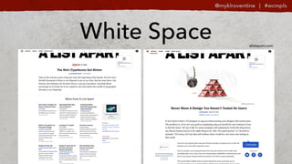 White Space alistapart.com
 