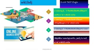 wkLbdj
companyname.com
3
1
2
3
4
e¨emv‡qZ_¨I †hvMv‡hvMcÖhyw³i
aviYv e¨vL¨vKi‡Z cvi‡e
e¨emv‡q Z_¨ I †hvMv‡hvMcÖhyw³i
cÖ‡qvRbxqZv e¨vL¨vKi‡Z cvi‡e
e¨emv‡q Z_¨ I †hvMv‡hvMcÖhyw³ie¨envi
e¨vL¨vKi‡Z cvi‡e
AbjvBb e¨emv‡qiaviYv ,¸iæZ¡ I c×wZ
e¨vL¨vKi‡Z cvi‡e
G cvV †k‡l†Zvgiv
 