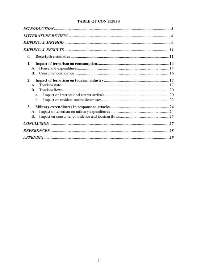 Master thesis terrorism