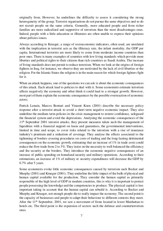 Master thesis terrorism