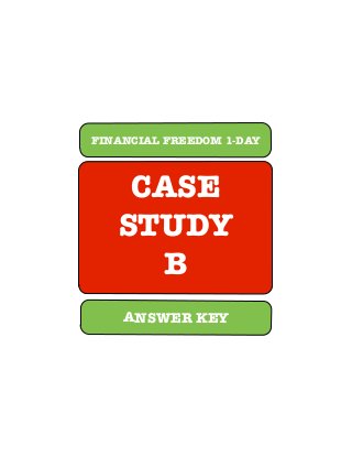 CASE
STUDY
B
ANSWER KEY
FINANCIAL FREEDOM 1-DAY
 