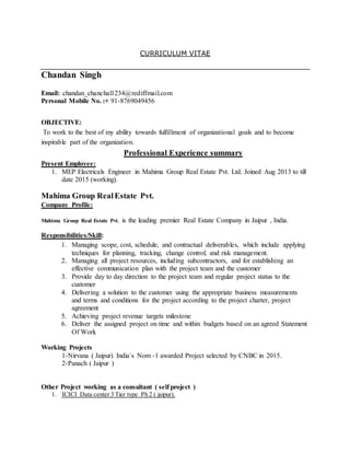 Chandan singh CV | DOCX