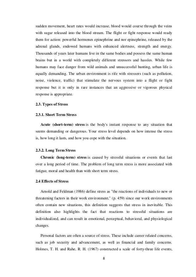 How to write a thesis statement on stress