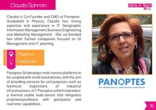 Sissi Semprini
Milan
Sissi is Founder and CEO of originààario.
Withover20yearsexperienceascommunica-
tionstrategist,SissicontributedtofoundCohn
&Wolfe’sItalianbranch.Sheworkedforbigand
small,Italianandinternationalbrands.In2009
she founded greenbean. Her specialties are
branding,communications,sustainability&food.
originàrio is a social discovery & ecommerce
platform to help “foodies, wine & beer lovers”
from all over the world to discover people,
places and stories behind the best Italian
food and beverages. It allows users to get an
“originariotastingbox”,amonthlyupliftingfood
experience to share with friends.
E-commerce
18
 