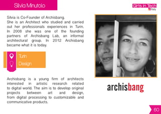 Elisabetta Bianchini
Pisa
Elisabetta is Co-Founder of Quipu.
Electronicengineerwith10yearsofexperience
incardiovascularbioengineering,sheisexpertin
design and project management in the
field of non-invasive diagnostic systems
based on images and signals processing.
Quipu develops high-tech systems for early
andaccuratediagnosisofcardiovascularrisk.
Quipu provides automated non-invasive
systems that are able to assess
innovative cardiovascular biomarkers
by image and signal processing.
MedTech
60
 