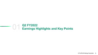 © FUJIFILM Holdings Corporation 3
01 Earnings Highlights and Key Points
Q2 FY2022
 