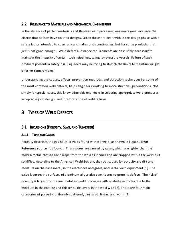 Examples of weld defects picture