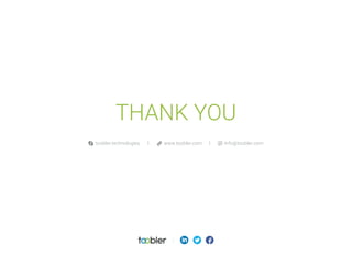 THANK YOU
toobler.technologies www.toobler.com Info@toobler.com
 