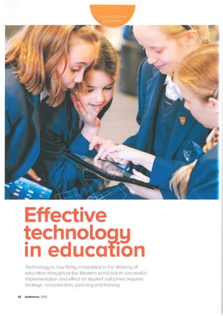 Effective Technology In Education - Wenona Audeamus 2015