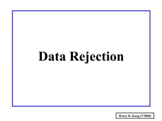 Reject Analysis Database GC-S005-DataAnalysis | PPT