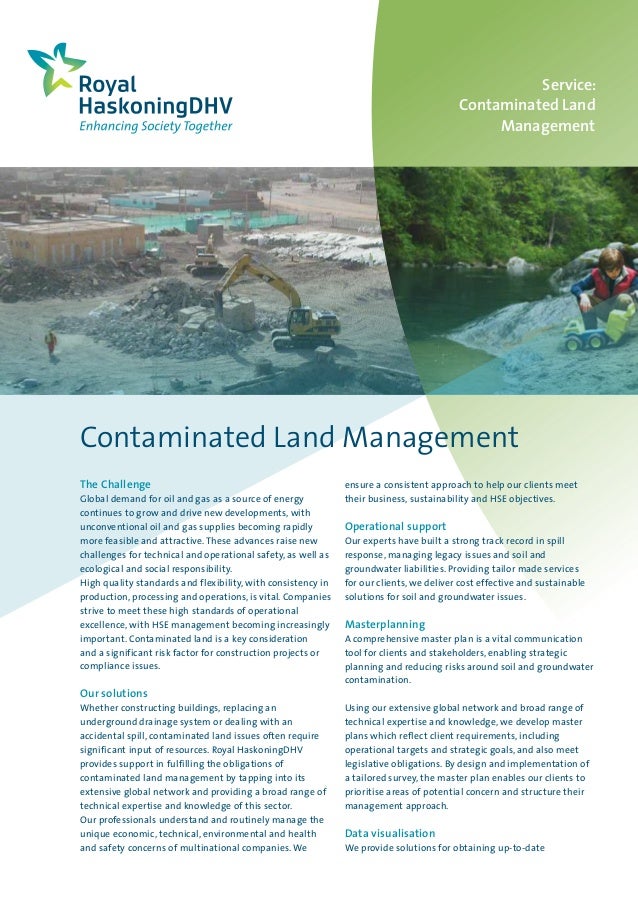 Service leaflet Contaminated Land Management LR