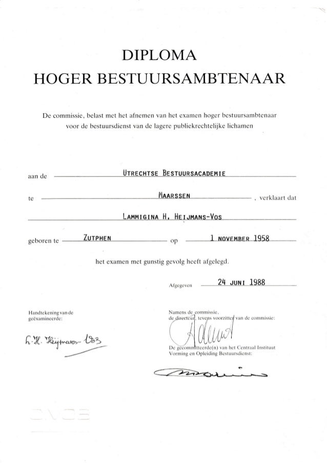 Diploma Hoger Bestuursambtenaar