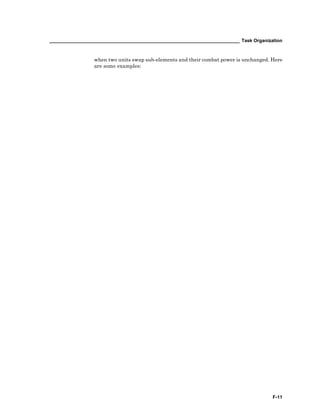 _________________________________________________________________________ Task Organization
F-11
when two units swap sub-elements and their combat power is unchanged. Here
are some examples:
 