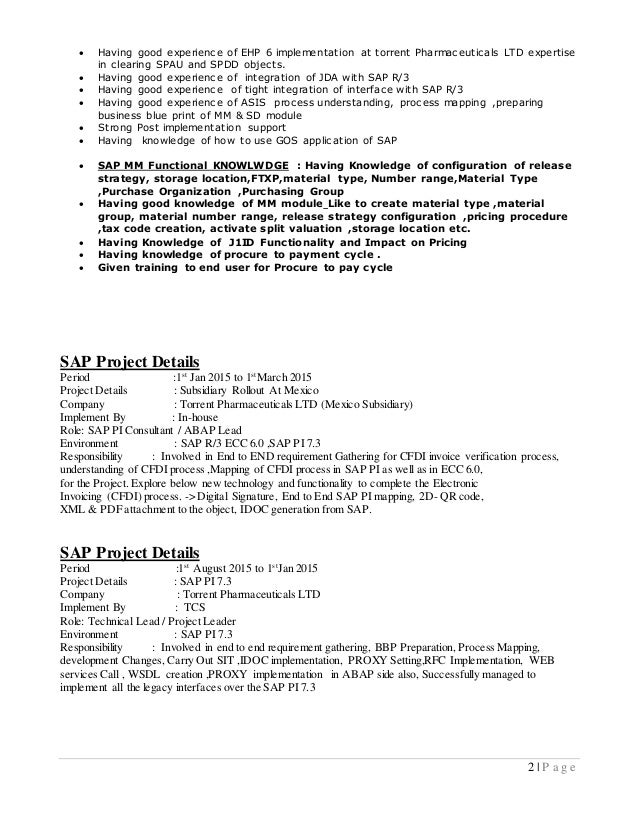 Contents of curriculum vitae picture