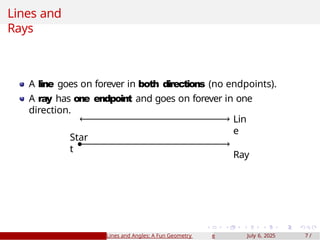 lines and angles, grade 6, rs aggarwal ad | PPTX