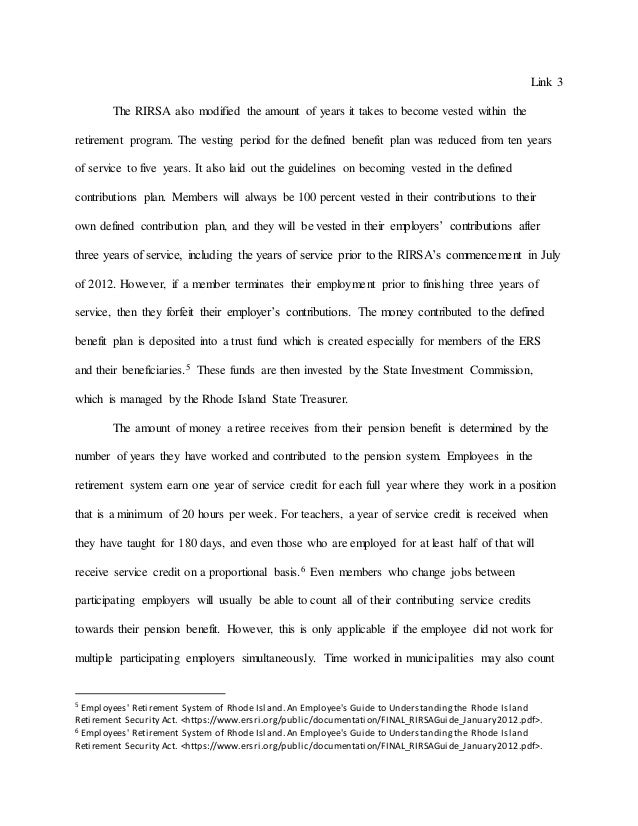 Ri Pension Analysis Sample High School Essays also High School Application Essay Samples English Essay Writing Examples