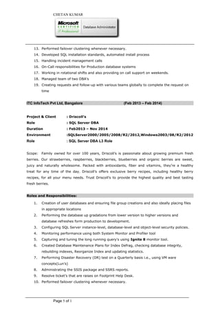 Chetan SQL DBA | PDF