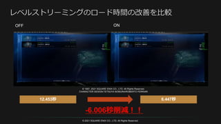 © 2021 SQUARE ENIX CO., LTD. All Rights Reserved.
OFF ON
12.453秒 6.447秒
© 1997, 2021 SQUARE ENIX CO., LTD. All Rights Reserved.
CHARACTER DESIGN:TETSUYA NOMURA/ROBERTO FERRARI
 