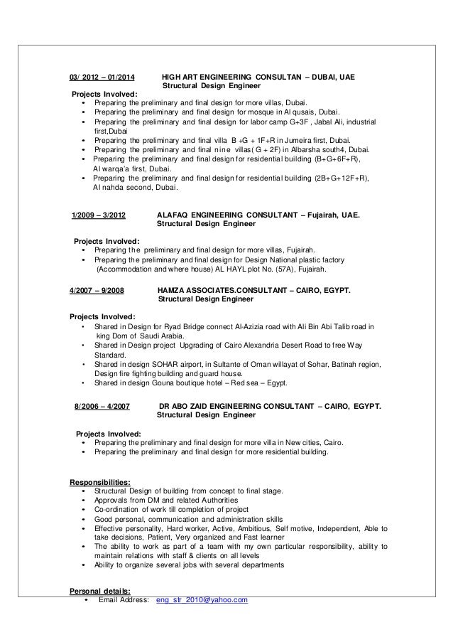 how to structure a cv
