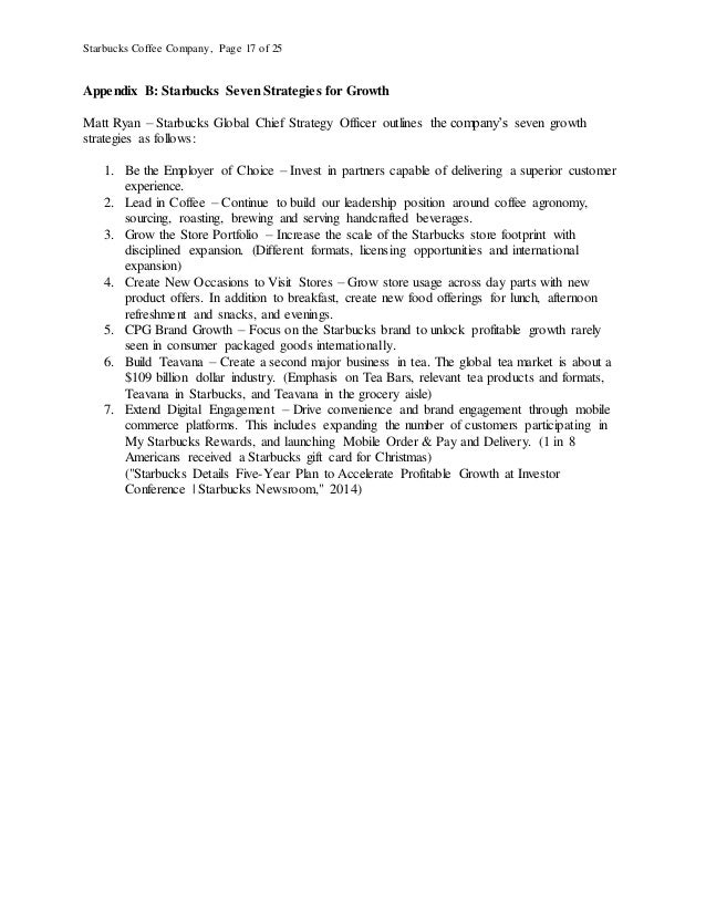 Starbuck strategic analysis term paper