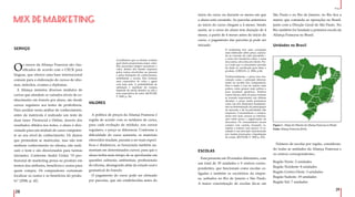 29
Praça
28
SERVIÇO
Os cursos da Aliança Francesa são clas-
sificados de acordo com o CECR para
línguas, que oferece uma base internacional
comum para a elaboração de cursos de idio-
mas, métodos, exames e diplomas.
A Aliança ministra diversos módulos de
cursos que atendem os variados níveis de co-
nhecimento em francês por aluno, são desde
cursos regulares aos testes de proficiência.
Para auxiliar nesta análise de conhecimento,
antes da matrícula é realizado um teste de
duas fases: Presencial e Online, através dos
resultados obtidos nos testes, o aluno é dire-
cionado para um módulo de curso competen-
te ao seu nível de conhecimento. Os alunos
que pretendem se matricular, mas não tem
nenhum conhecimento no idioma, não reali-
zam o teste e são direcionados para turmas
iniciantes. Conforme André Urdan “O pro-
fissional de marketing pensa no produto em
termos dos atributos, benefícios e custos para
quem compra. Os compradores costumam
focalizar os custos e os benefícios do produ-
to” (2006, p. 42)
MIX DE MARKETING
Acreditamos que os clientes avaliam
qual oferta proporciona maior valor.
Eles procuram sempre maximizar o
valor, dentro dos limites impostos
pelos custos envolvidos na procura
e pelas limitações de conhecimento,
mobilidade e receita. Eles formam
uma expectativa de valor e agem
com base nela. A probabilidade de
satisfação e repetição da compra
depende da oferta atender ou não a
essa expectativa de valor. (KOTLER,
P. 2000, p. 56)
VALORES
A política de preços da Aliança Francesa é
regida de acordo com os módulos de curso,
para cada evolução de módulo, nos cursos
regulares, o preço se diferencia. Conforme a
dificuldade do curso aumenta, os materiais
oferecidos mudam, passam a ser mais especí-
ficos e dinâmicos, as horas/aula também au-
mentam em determinados cursos, para que o
aluno tenha mais tempo de se aprofundar em
questões culturais, ambientais, profissionais
do idioma, abrangendo além do estudo oral e
gramatical do francês.
O pagamento do curso pode ser efetuado
por parcelas, que são estabelecidas antes do
início do curso ou durante os meses em que
o aluno está cursando. As parcelas anteriores
ao início do curso chegam a 4 meses. Sendo
assim, se o curso do aluno tem duração de 4
meses, a partir de 4 meses antes do início do
curso, o pagamento das parcelas já pode ser
iniciado.
O marketing tem uma concepção
mais elaborado sobre preço, associa-
da ao conceito de valor percebido –
a soma dos benefícios sobre a soma
dos custos, sob a ótica do cliente. Pre-
ço é tudo que o consumidor percebe
ter dado ou sacrificado para obter o
produto. (URDAN, A. 2006, p 46)
Tradicionalmente, o preço tem fun-
cionado como o principal determi-
nante na escolha dos compradores.
Esse é ainda o caso de nações mais
pobres, entre grupos mais pobres e
para produtos genéricos. Embora
outros fatores além do preço tenham
se tornado importantes nas últimas
décadas, o preço ainda permanece
como um dos elementos fundamen-
tais na determinação da participação
de mercado e de lucratividades das
empresas. Consumidores e compra-
dores tem mais acessos as informa-
ções sobre preço e organizações de
descontos, Os consumidores fazem
compra com cautela, forçando va-
rejistas a reduzir seus preços. O re-
sultado é um mercado caracterizado
por muitas promoções e liquidações
de venda. (KOTLER, P. 2000 p. 476)
ESCOLAS
Está presente em 20 estados diferentes, com
um total de 39 unidades e 9 centros corres-
pondentes, que funcionam como escolas co-
ligadas e também os escritórios da empre-
sa, sediados no Rio de Janeiro e São Paulo.
A maior concentração de escolas dá-se em
São Paulo e no Rio de Janeiro, no Rio fica a
matriz que comanda as operações no Brasil,
junto com a Direção Geral de São Paulo. No
Rio também foi fundada a primeira escola da
Aliança Francesa no Brasil.
Unidades no Brasil
Figura 1 – Mapa de Difusão da Aliança Francesa no Brasil.
Fonte: Aliança Francesa (2014).
Porto Alegre
Caxias do Sul
Florianópolis
Blumenau
Curitiba
Foz do Iguaçu
Londrina
Belo Horizonte
VitóriaSão João Del Rey
Santos
São Paulo
Grande ABC
Jundiaí
Campinas
Ribeirão Preto Juiz de Fora
São José dos Campos
Rio de Janeiro
Niterói
São Gonçalo
Teresópolis
PetrópolisNova Friburgo
Macaé
Viçosa
Campo Grande
Brasília
Goiânia
Salvador
São Luis Fortaleza
Natal
João Pessoa
Recife
Maceió
Aracajú
Belém
Manaus
Número de escolas por região, consideran-
do todas as unidades da Aliança Francesa e
os centros correspondentes.
Região Norte: 2 unidades
Região Nordeste: 8 unidades
Região Centro-Oeste: 3 unidades
Região Sudeste: 19 unidades
Região Sul: 7 unidades
 