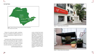 30
Praça
31
Praça
Figura 2 - Mapa de Difusão da Aliança Francesa no Estado de São Paulo.
Fonte: Aliança Francesa (2014).
Figura 3 - Unidade Aliança Francesa Jardins.
Figura 4 - Unidade Aliança Francesa Brooklin.
Em São Paulo
Número de escolas por região, consideran-
do todas as unidades da Aliança Francesa e os
centros correspondentes. Região São Paulo: 7
unidades.
Cada praça onde aAliança Francesa está pre-
sente, tem uma direção que segue o modelo e
a diretriz da Direção Geral do Rio de Janeiro e
São Paulo, que por sua vez seguem o modelo
da matriz principal, a da Aliance Française.
Os profissionais administram o com-
posto de marketing para realizar tro-
Ribeirão Preto
São José dos Campos
Campinas
Jundiaí
Santos
São Paulo
Grande ABC
cas com o mercado. Eles começam
cuidando do produto, Mas a troca
só acontece se o produto estiver no
lugar, momentos e forma que o con-
sumidor espera. [...] Os consumi-
dores podem estar espalhados em
amplas áreas geográficas. Têm que
transportar armazenar e entregar os
bens aos clientes. Em serviços, que
não são estocáveis, as empresas pre-
cisam estar instaladas onde acontece
o consumo. [...] Canal de distribui-
ção, ou de marketing, é um sistema
de organizações, pessoa, outros re-
cursos (como estoque, prédio e equi-
pamentos) e processos que tornam
produtos e serviços disponíveis aos
consumidores. (URDAN, A. 2006, p.
126, 127)
 