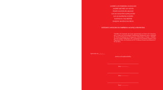 ANDRÉ LUIS FERREIRA RAMALHO
ANDRÉ MICHIELAN NEVES
FILIPE SANTOS DE ARAUJO
LUCAS AUGUSTO GONÇALVES
LUCAS MATRONI GUEDES
NATHÁLIA VAZ REITER
RAQUEL MATEUS DA SILVA
ESTUDO E ANÁLISE DA EMPRESA ALIANÇA FRANCESA
Trabalho de Conclusão de Curso apresentado ao Centro de Comunica-
ção e Letras da Universidade Presbiteriana Mackenzie para a obtenção
do Título de Bacharel em Propaganda, Publicidade e Criação – Habilita-
ção em Criação Publicitária sob a orientação do Professor Doutor Celso
Figueiredo Neto, do Professor de TCC Professor Doutor José Maurício C.
M. da Silva.	
Aprovado em __/__/____
BANCA EXAMINADORA
_______________________________________________
Prof.----------------
_______________________________________________
Prof.----------------
_______________________________________________
Prof.----------------
 