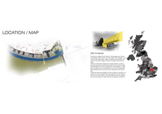 LOCATION / MAP
Site Analysis
The site is located North East of Cambridge city centre.
The bridge, also known as ‘The Cutter Ferry Bridge’, one
of the main walkways. It gets conjested very easily and
quickly if theres a large number of people that cross it
daily.
All the Cambridge college and Anglia Ruskin Universi-
ty boat houses run across the River Cam and the Cutter
Ferry Bridge is the only walkway for the students. I have
done surveys around the space and a lot of people feel
that students are one of the main causes for its conjes-
tion.
There are also the problem of the number of cyclists, too
many at ove can casue serious problems for the users.
My aim for this project is to have ease of flow for people
around the space to help stop the conjestion problems.
 