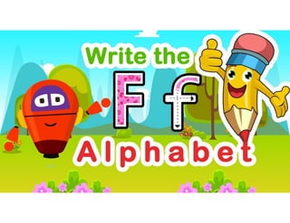 How to write letter F |How to write Alphabet letter |KidsLearnTV