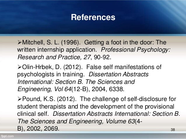 Dissertation abstracts international section b the sciences and