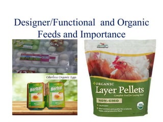 Designer/Functional and Organic
Feeds and Importance
 