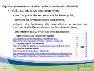 Actuellement, le Code des Marchés Public  impose que les dossiers des procédures formalisées soient dématérialisées exceptés les pièces ne pouvant être contenus sur un support informatique telles que les plans. Le mode de réponse est au choix de l’entreprise.Cadre règlementaire de la réponse dématérialisée - seuils de réponseA compter du 1er janvier 2010, l’acheteur pourra imposer la transmission des candidatures et offres par voie électroniques.