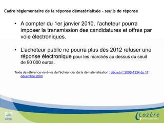 Accès et retrait du D.C.E : accès en ligne et téléchargement du Dossier de Consultation des Entreprises.