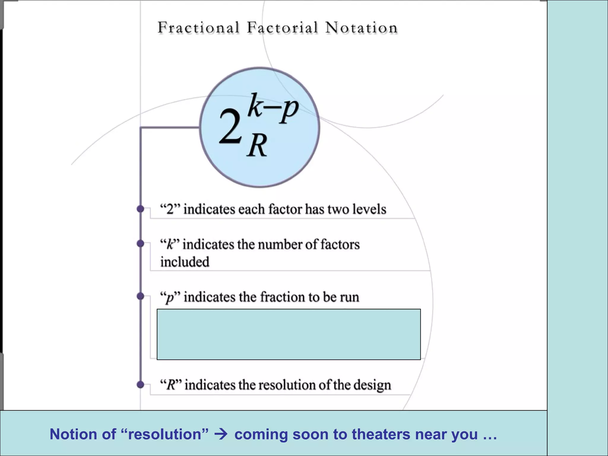Notion of “resolution”  coming soon to theaters near you …
 