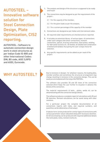 AUTOSTEEL_STEEL CONNECTION DESIGN-BROCHURE | PDF