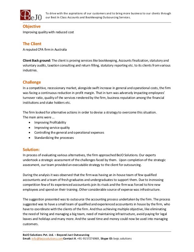 Outsourcing success stories picture