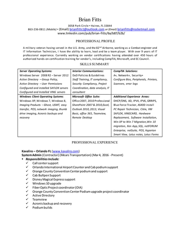 Brian Fitts Resume 2 PDF - Brian Fitts Resume 2 1 638 