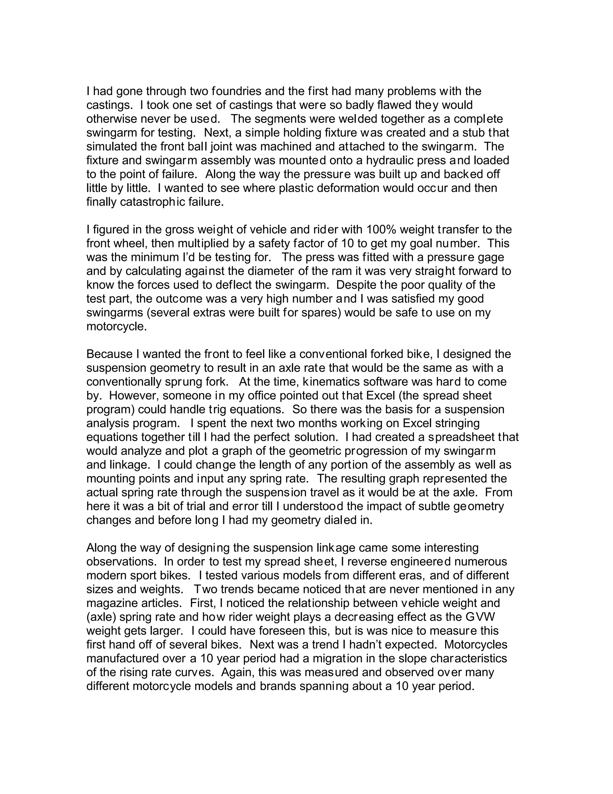 article FFE 350 experimental motorcycle 