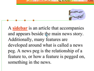 Feature Writing Slides