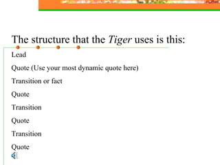 Feature Writing Slides