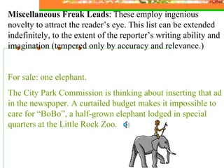 Feature Writing Slides